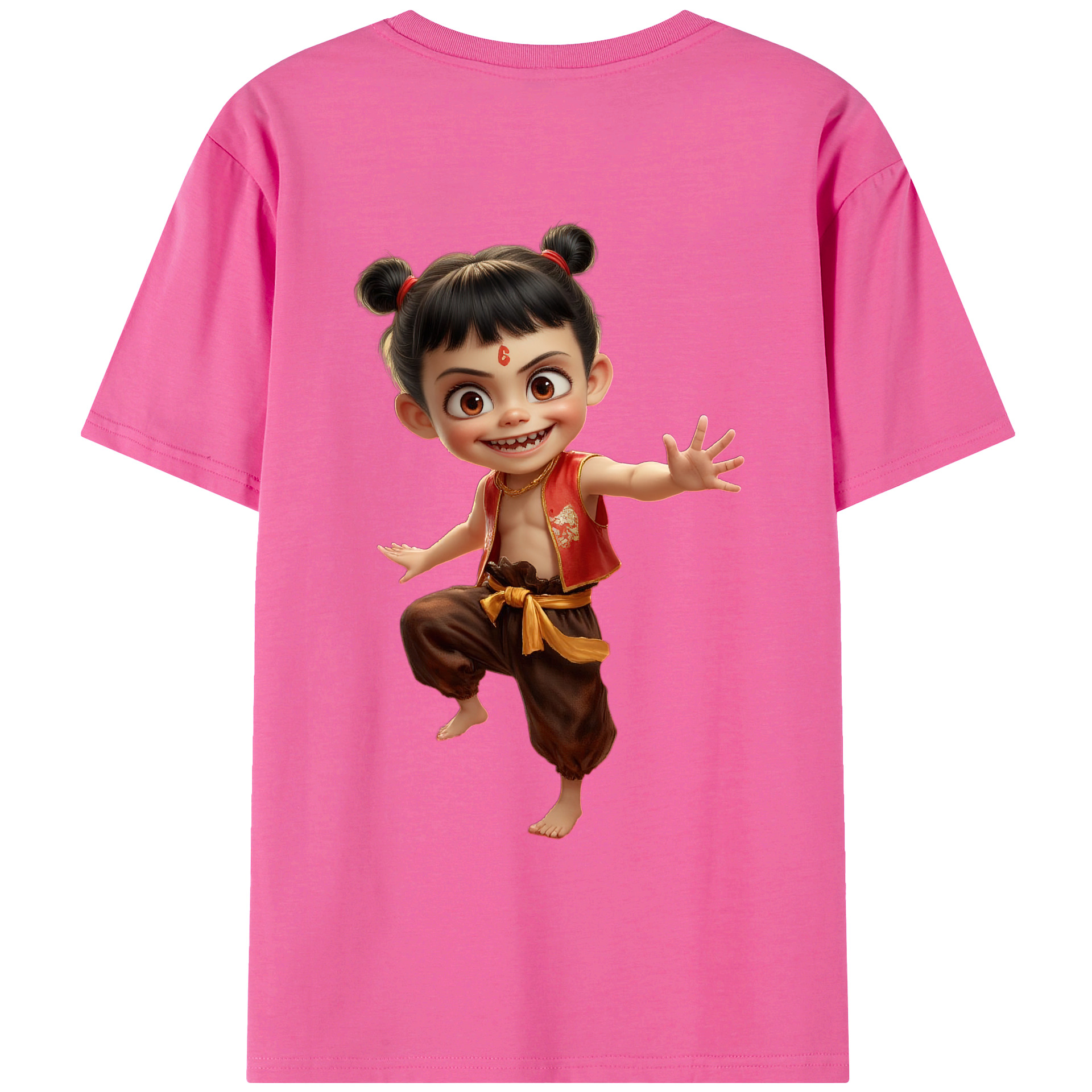 （画像用） Ne Zha 2 ナタ 魔童の大暴れ レディース半袖Tシャツ(バックプリント)